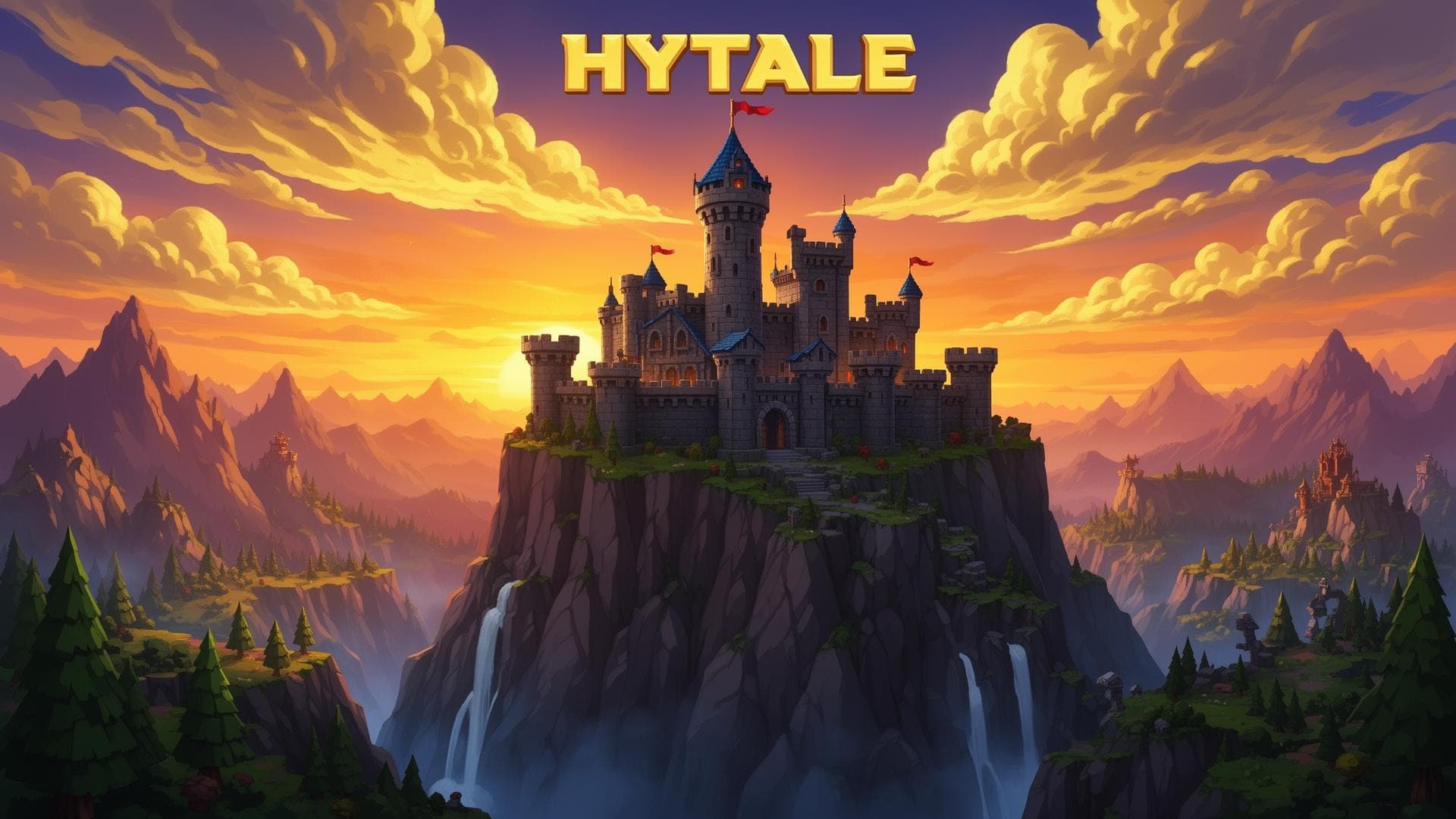 Medieval castle landscape